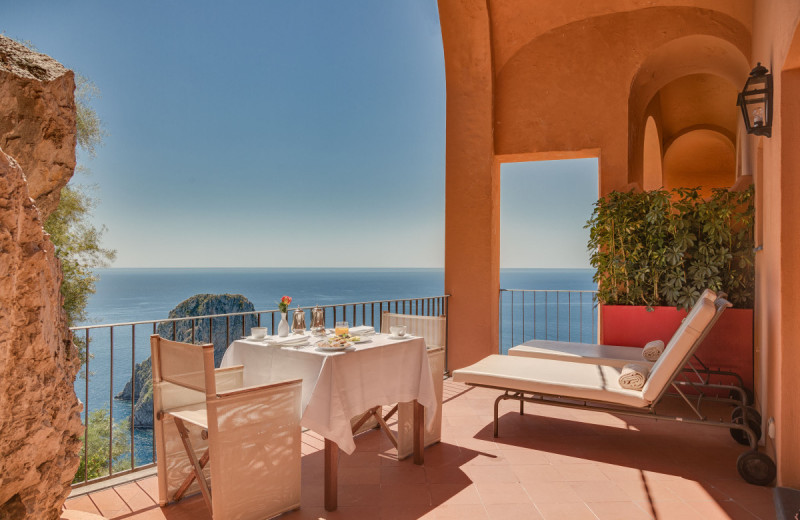 Balcony view at Hotel Punta Tragara.