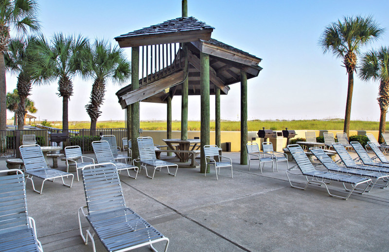 Rental patio at Gulf Coast Beach Getaways.