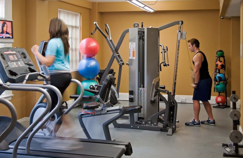 Fitness room at The Sofia Hotel.