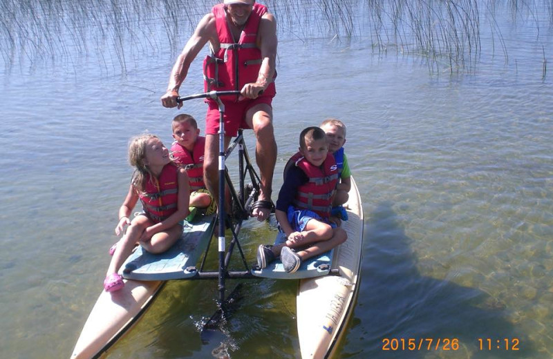 Paddle bike at Cedarwild Resort.