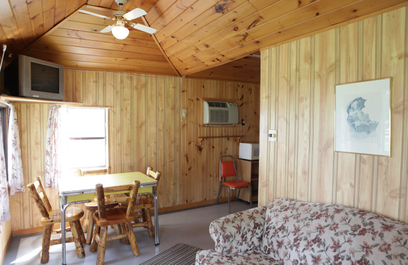 Cabin interior at Southview Cottages Resort.