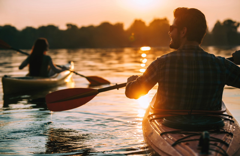 Kayaking at Wild Walleye Resort.