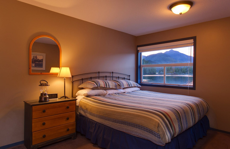 Guest room at Nootka Wilderness Lodge.