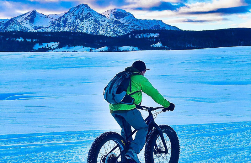 Fat biking at Mountain Village Resort.