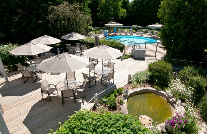 Patio and pool at Country House Resort.