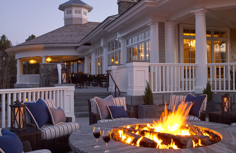 Fire pit at Boothbay Harbor Oceanside Golf Resort.