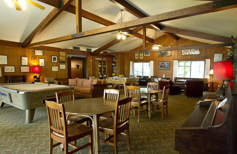 Lodge interior at Rankin Ranch.