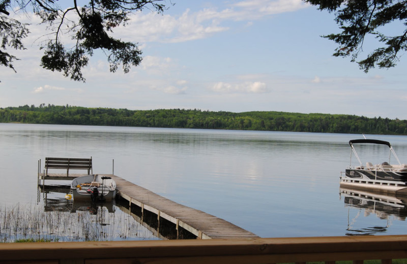 Dock at Sandy Pines Resort.