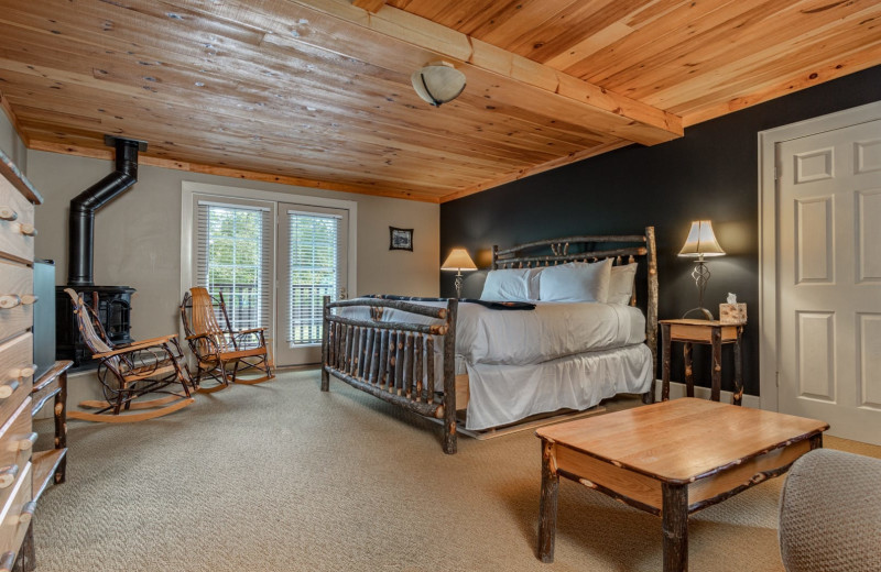 Guest room at The Alpine Lodge.