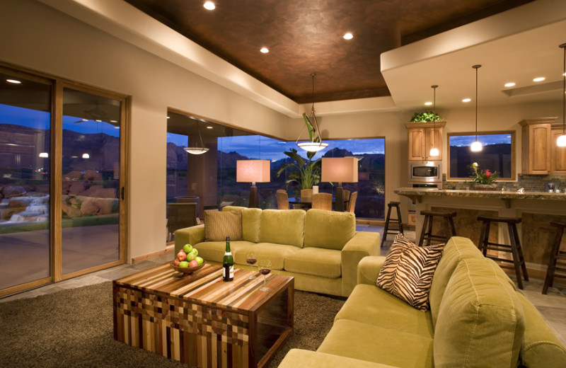 Guest suite living room at The Inn at Entrada.