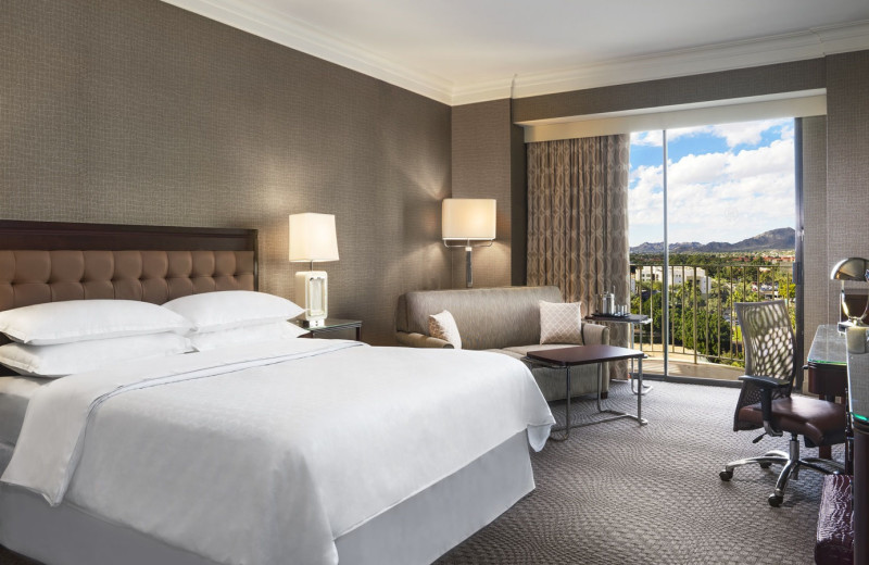 Guest room at Sheraton Crescent Hotel.