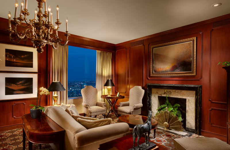 Guest room at InterContinental Mark Hopkins.