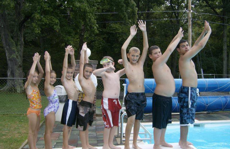 Water fun at Baumann's Brookside Summer Resort.