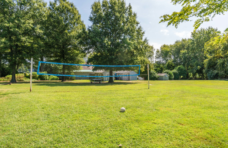 Volleyball court at Kent Manor Inn.