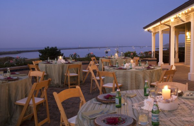 Outdoor dining at Beach House Half Moon Bay.