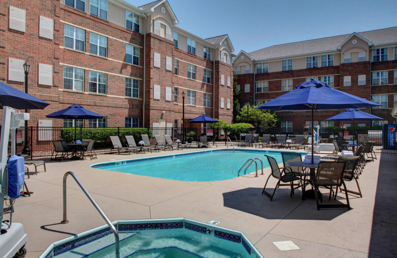 Outdoor pool at Residence Inn Cleveland Beachwood.