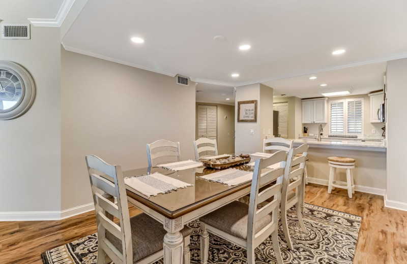 Rental kitchen at Amelia Rentals and Management Services.