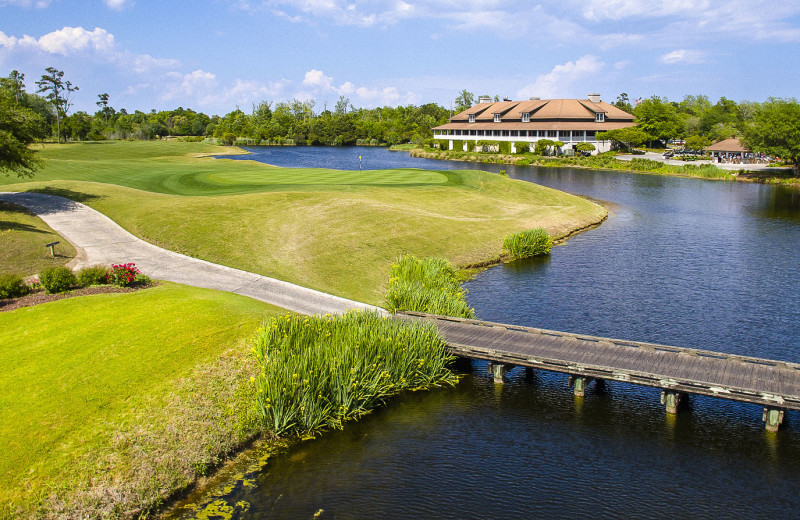 Golf course at Barefoot Resort Rentals.