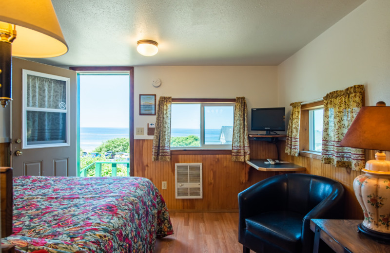 Cabin interior at Oceanside Ocean Front Cabins.