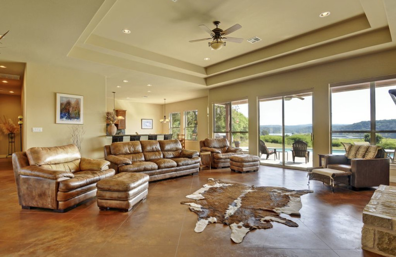 Living room at Hill Country Ranch at Lake Travis.