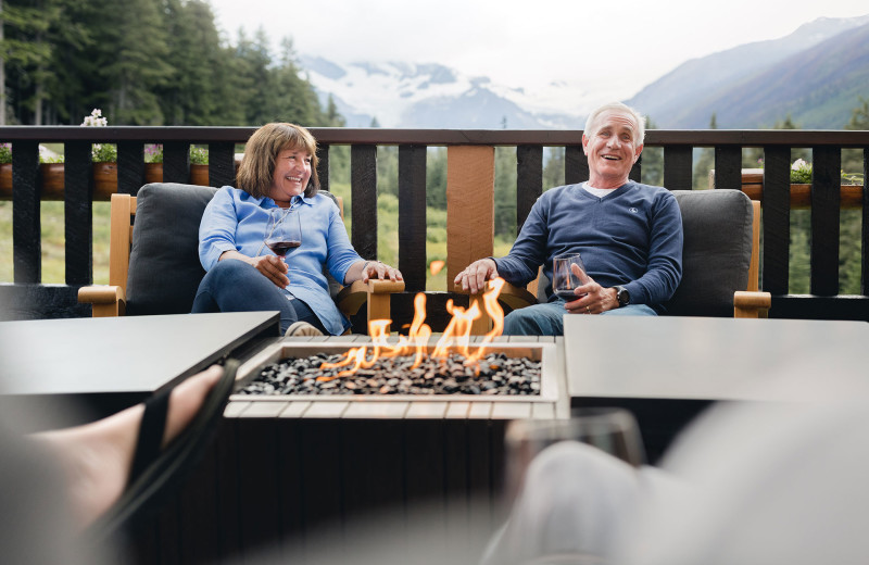 Patio at CMH Cariboos Lodge.