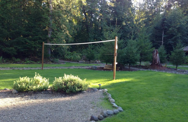 Volleyball court at Hood Canal Cottages.