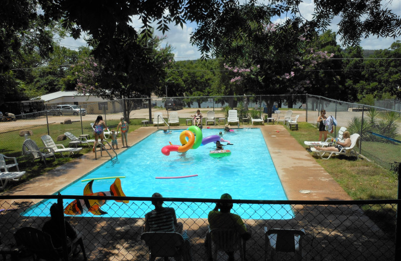 Outdoor pool at Heart of Texas Lake Resort.