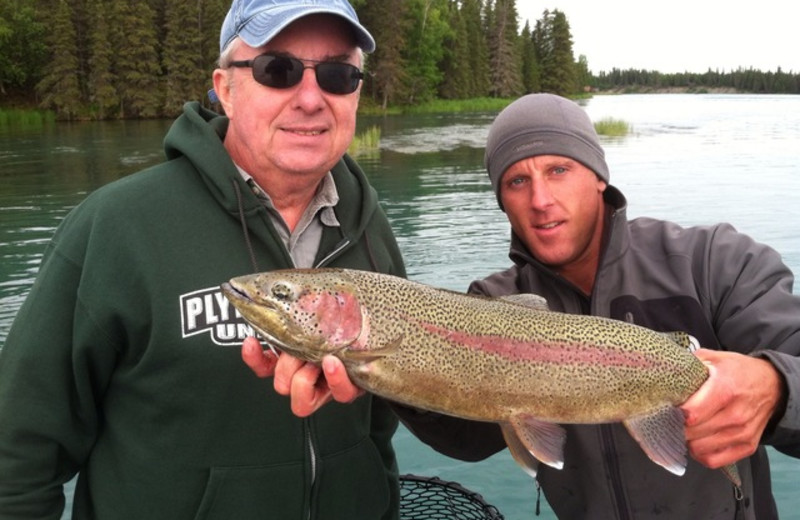 Fishing at Salmon Catcher Lodge.