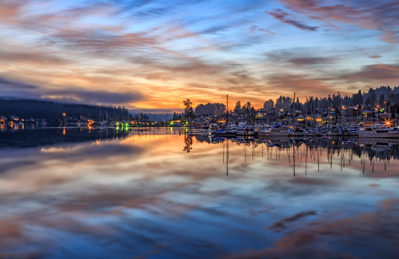 Harbor sunset at The INN at Gig Harbor.