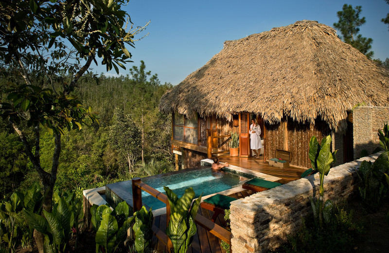 Exterior view of Blancaneaux Lodge.