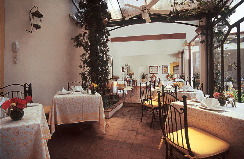 Dining at Hotel Hacienda Los Laureles.