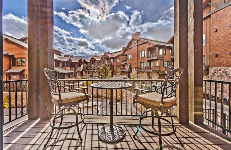 Rental balcony at Park City Rental Properties.