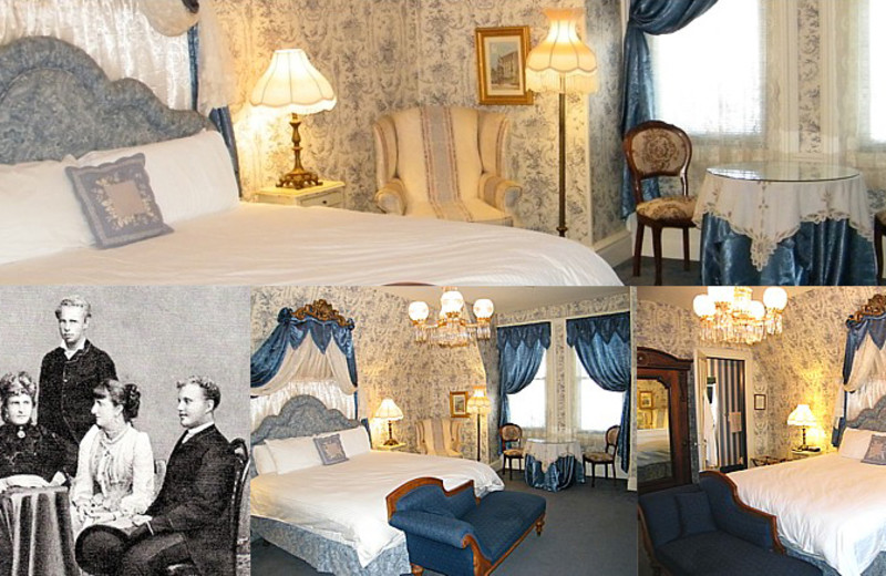 Queen Maria Pia room at Batcheller Mansion Inn Bed and Breakfast.