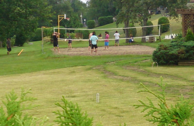 Volleyball court at Highland View Resort.