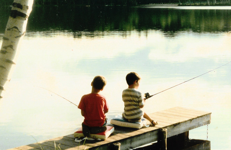 Kids fishing at Mountain Springs Lake Resort.