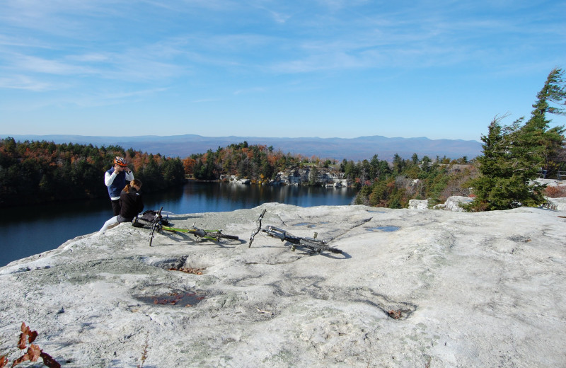 Hiking at Minnewaska Lodge.