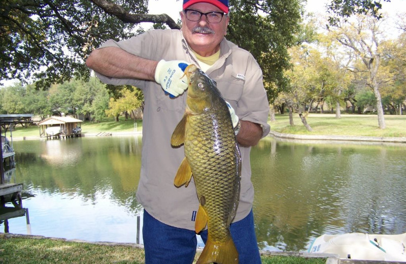 Fishing at Turtle Rock Cottage on Lake LBJ.