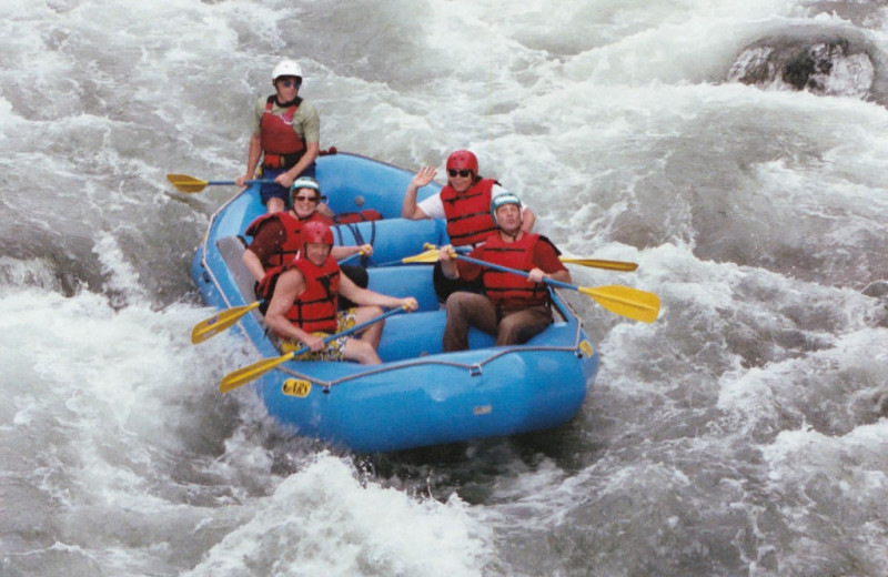 River rafting at Hacienda Primavera Wilderness Ecolodge.