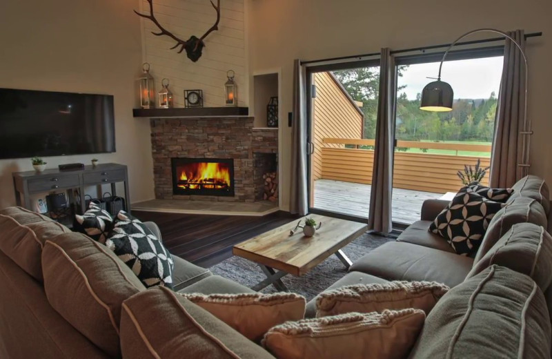 Guest living room at Trout Creek Vacation Condominiums.