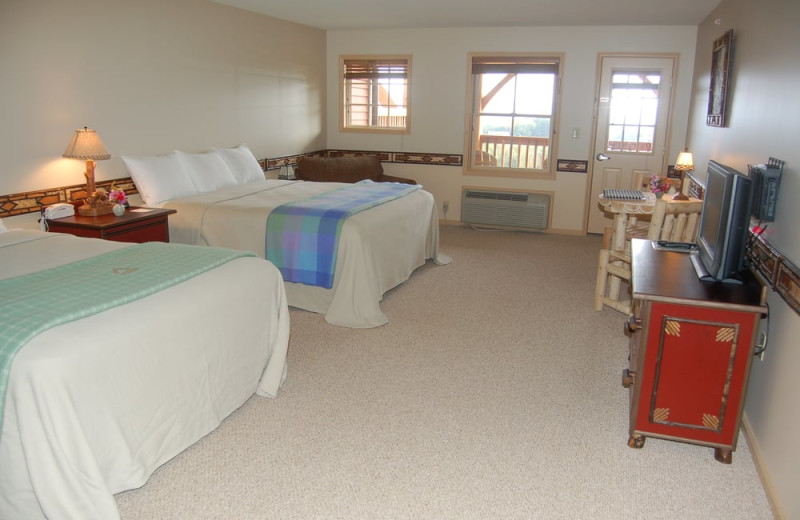 Guest room at August Lodge Cooperstown.