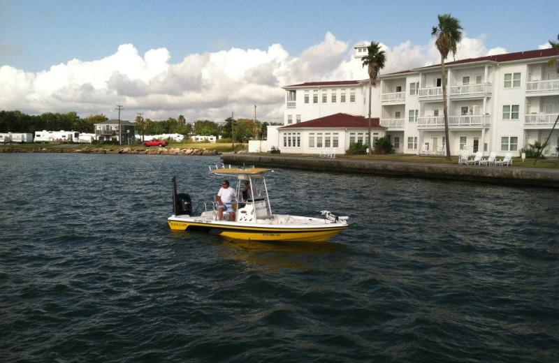 Fishing at The Lighthouse Inn at Aransas Bay.