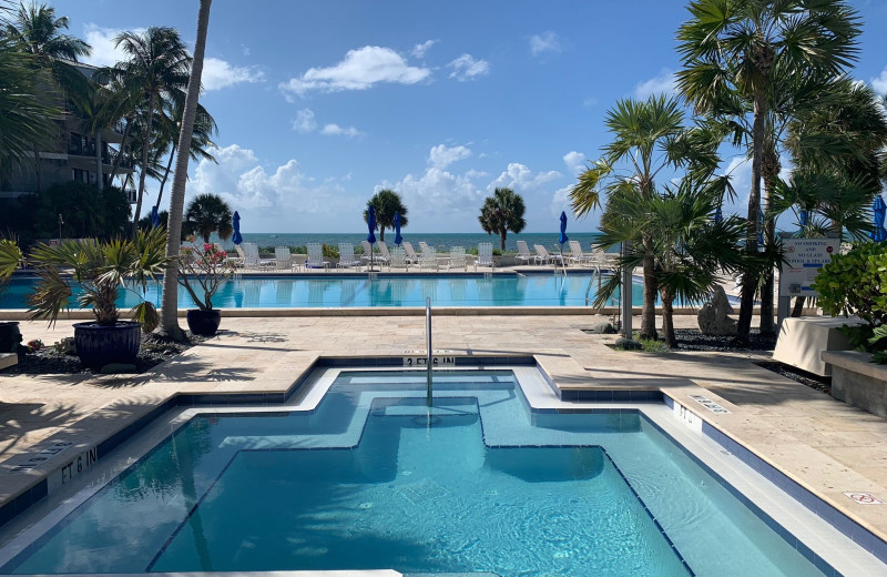 Outdoor pool at 1800 Atlantic, All Florida Keys Property Management.