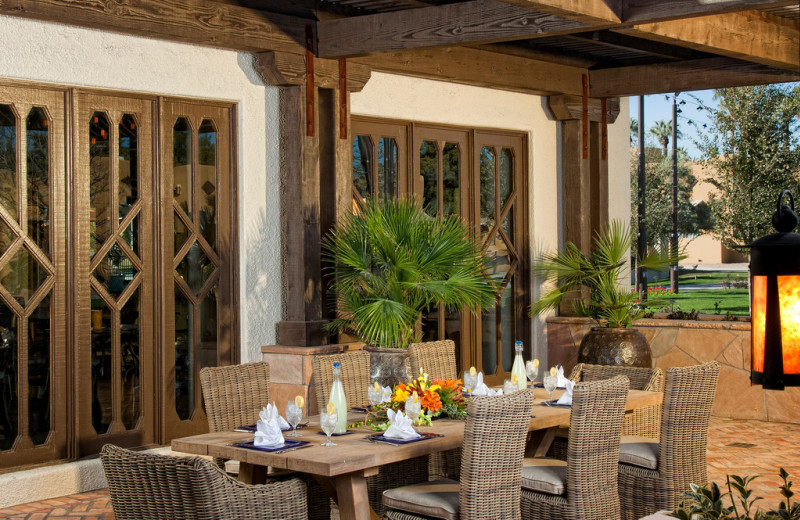 Patio dining at The Wigwam Resort.