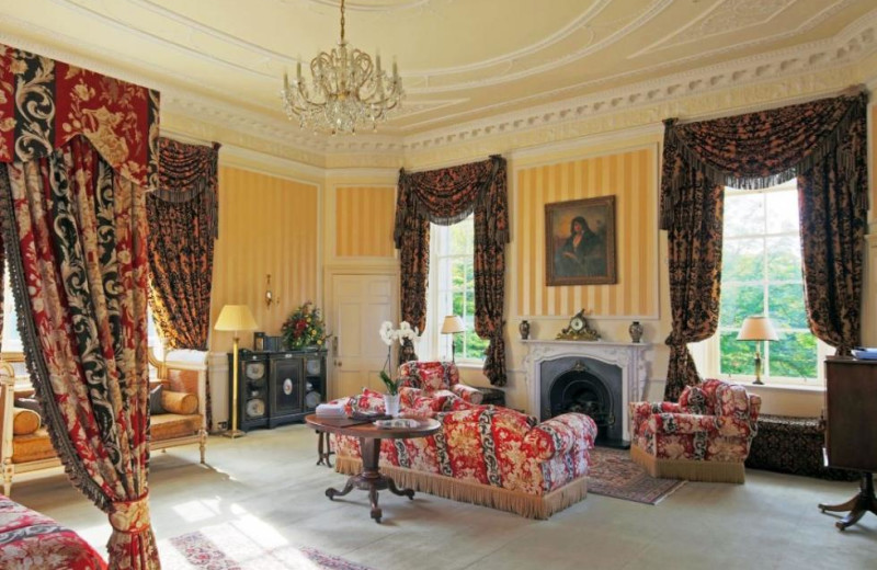 Guest room at Glenapp Castle.