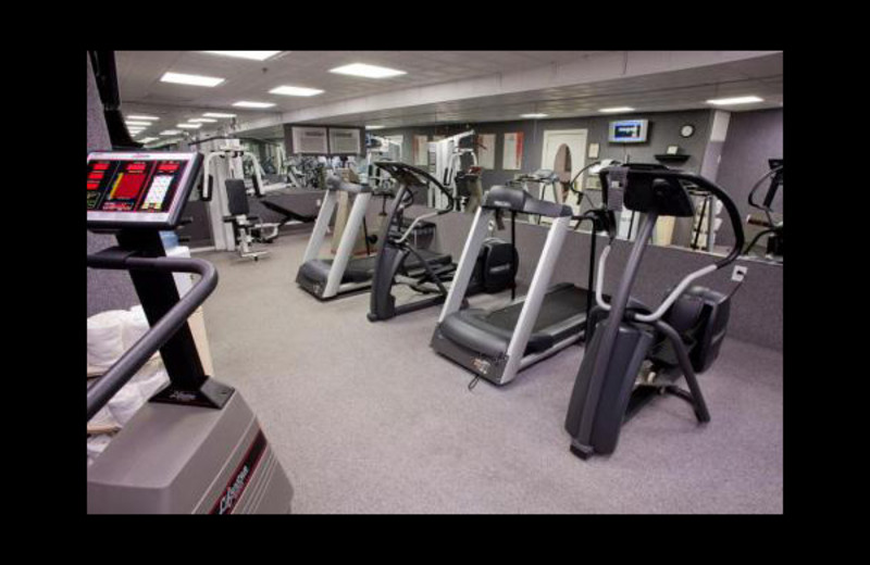 Fitness room at Boardwalk Plaza Hotel.