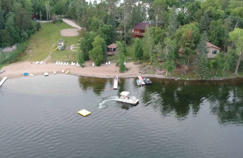 Aerial view of Little Norway Resort.