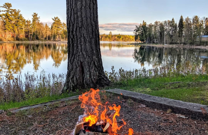 Enjoy nature at our numerous campfire rings around the resort.