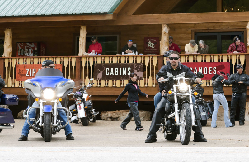 Biker group at Buffalo Outdoor Center.