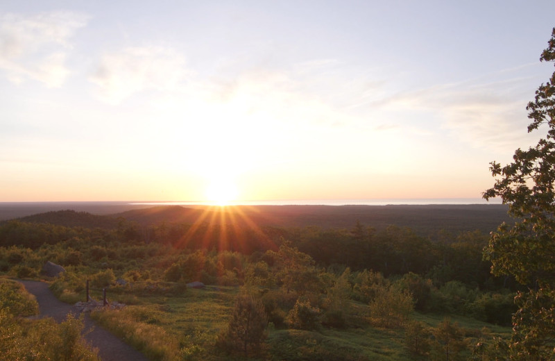 Sunset at The Meadowmere Resort.