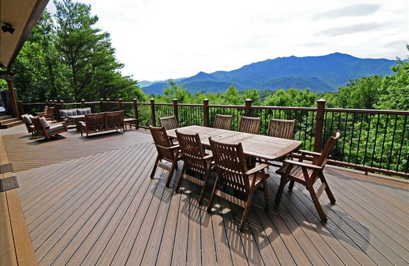 Rental deck at Chalet Village.